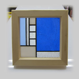 ブルーのミニ額